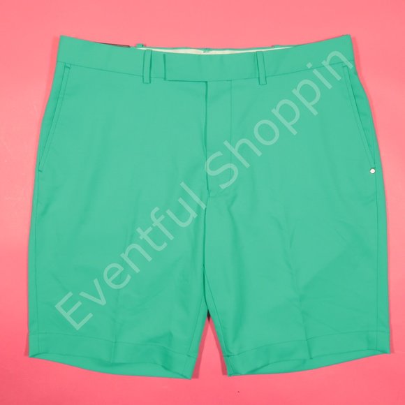 RLX Golf Shorts Mens 35 Green Ralph Lauren Performance Flat Front 10" Inseam - Picture 2 of 7
